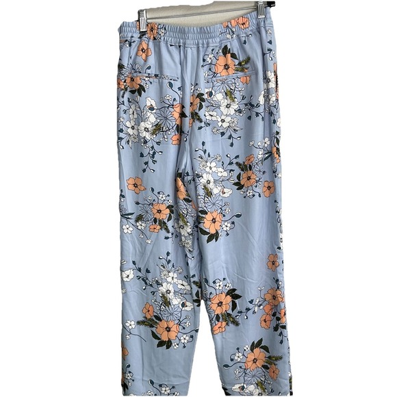 NWT! J. Crew High-Rise Crop Pants in Garden Floral Light Blue 6‎ Lined Pockets - Picture 2 of 12